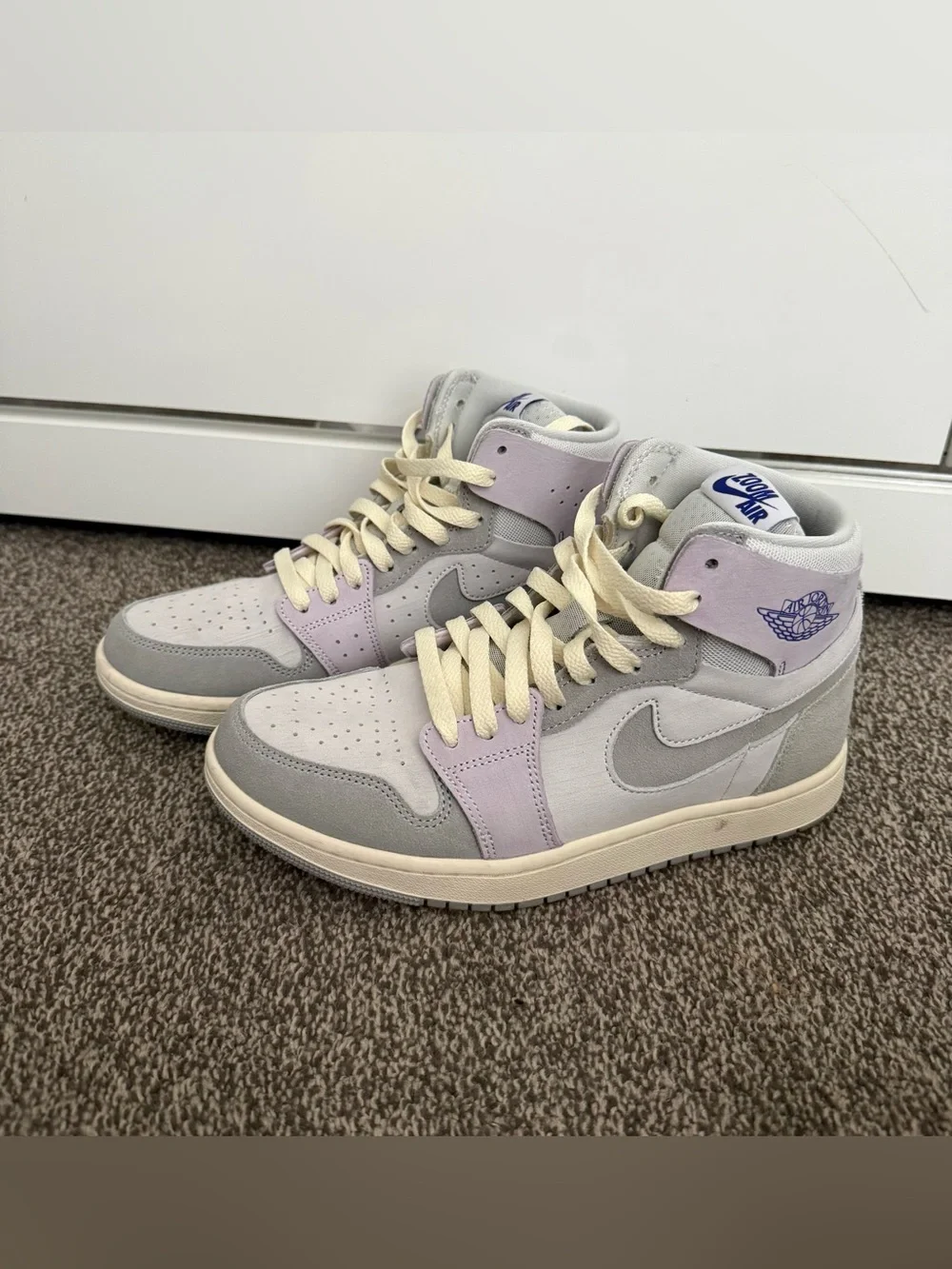 Air Jordan 1 Zoom CMFT High Tops Grey Purple